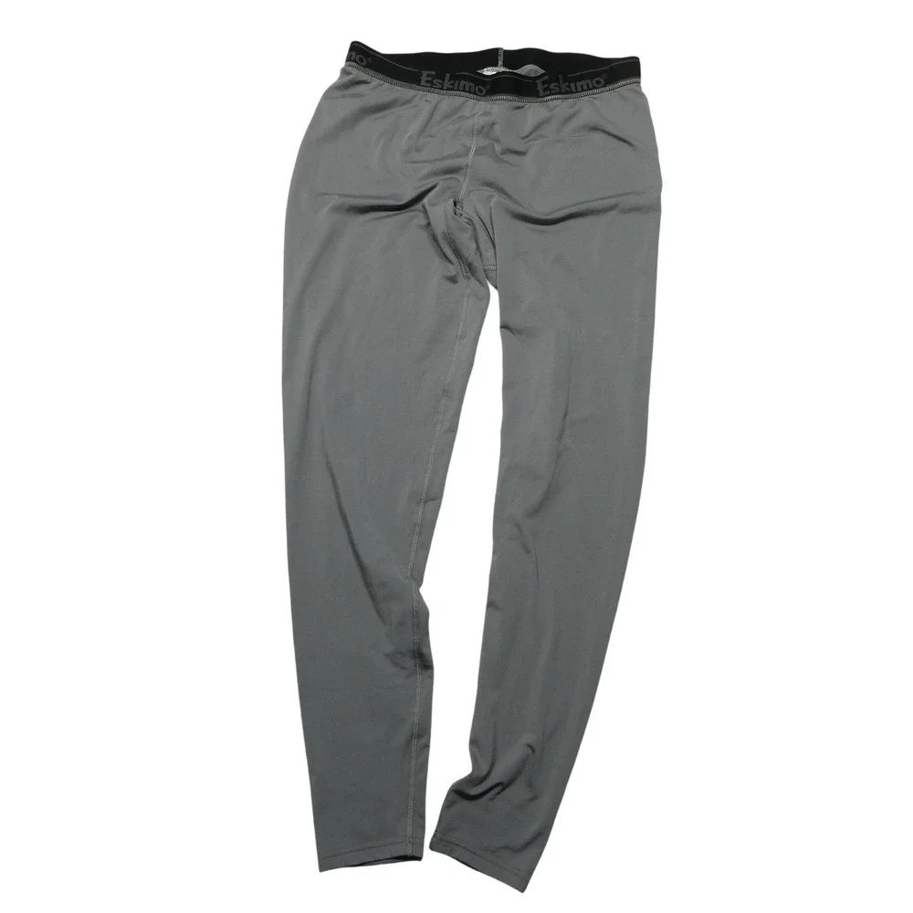 Eskimo Long Johns Pants Mens Medium Gray Thermal Fleece Base Layer Underwear